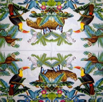 154 Animals Africa: Divers - 4-ply - Paper Design - Handkerchief